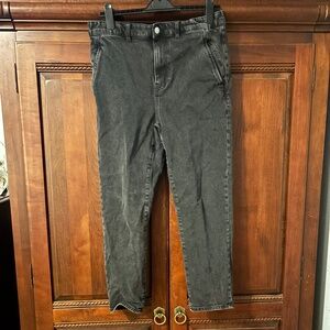 Zara mens black elastic waist jeans size 32